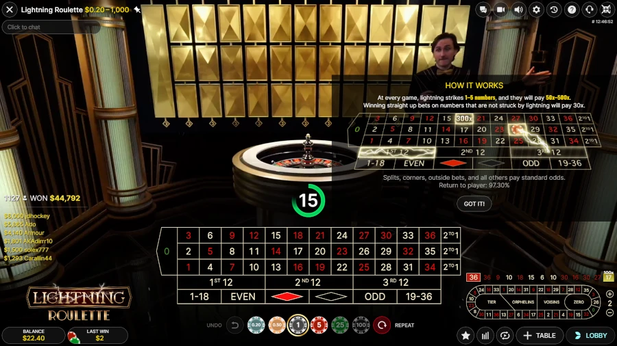 Lightning Roulette